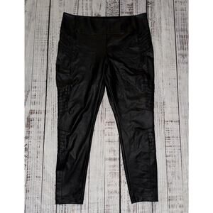 Athleta Women’s Delancey Gleam Moto Tight Black Size XL High Rise